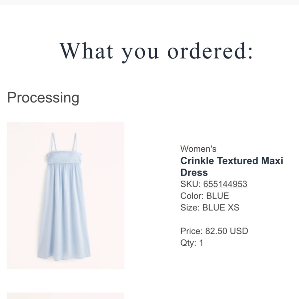 Blue Crinkle Textured Maxi Dress